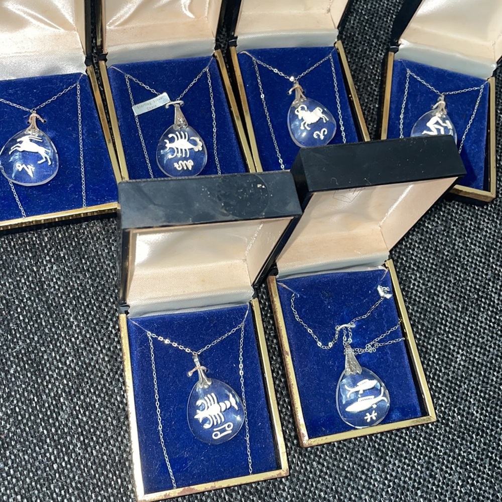 Astrology sign sterling silver necklace